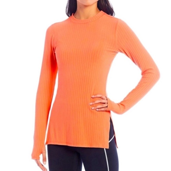 Free People Movement Blissed Put Coral Long Sleeve Tunic - Picture 1 of 8
